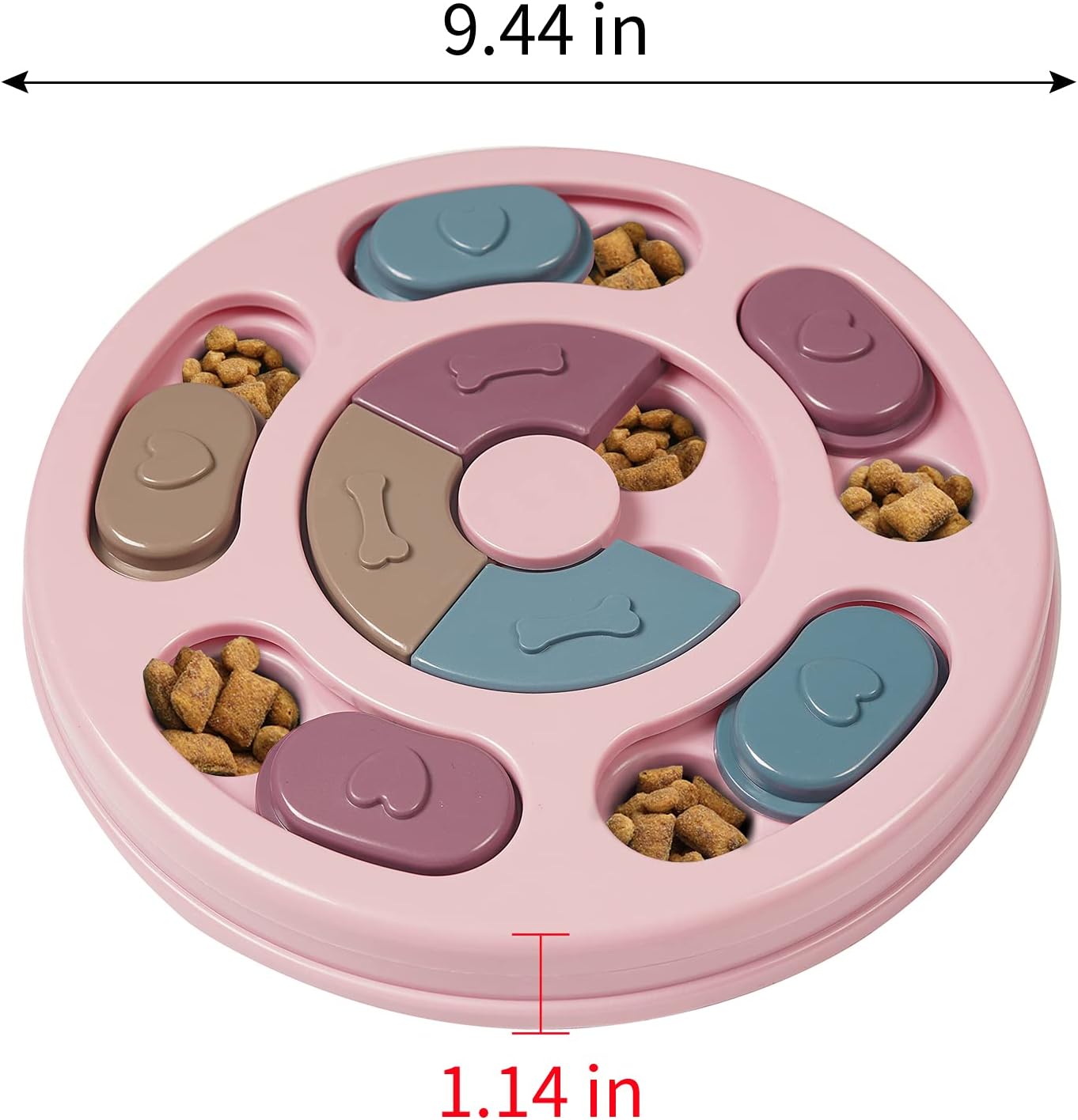 Dog Puzzles,Dogs Food Puzzle Feeder Toys for IQ Training & Mental Enrichment,Dog Treat Puzzle(Pink)