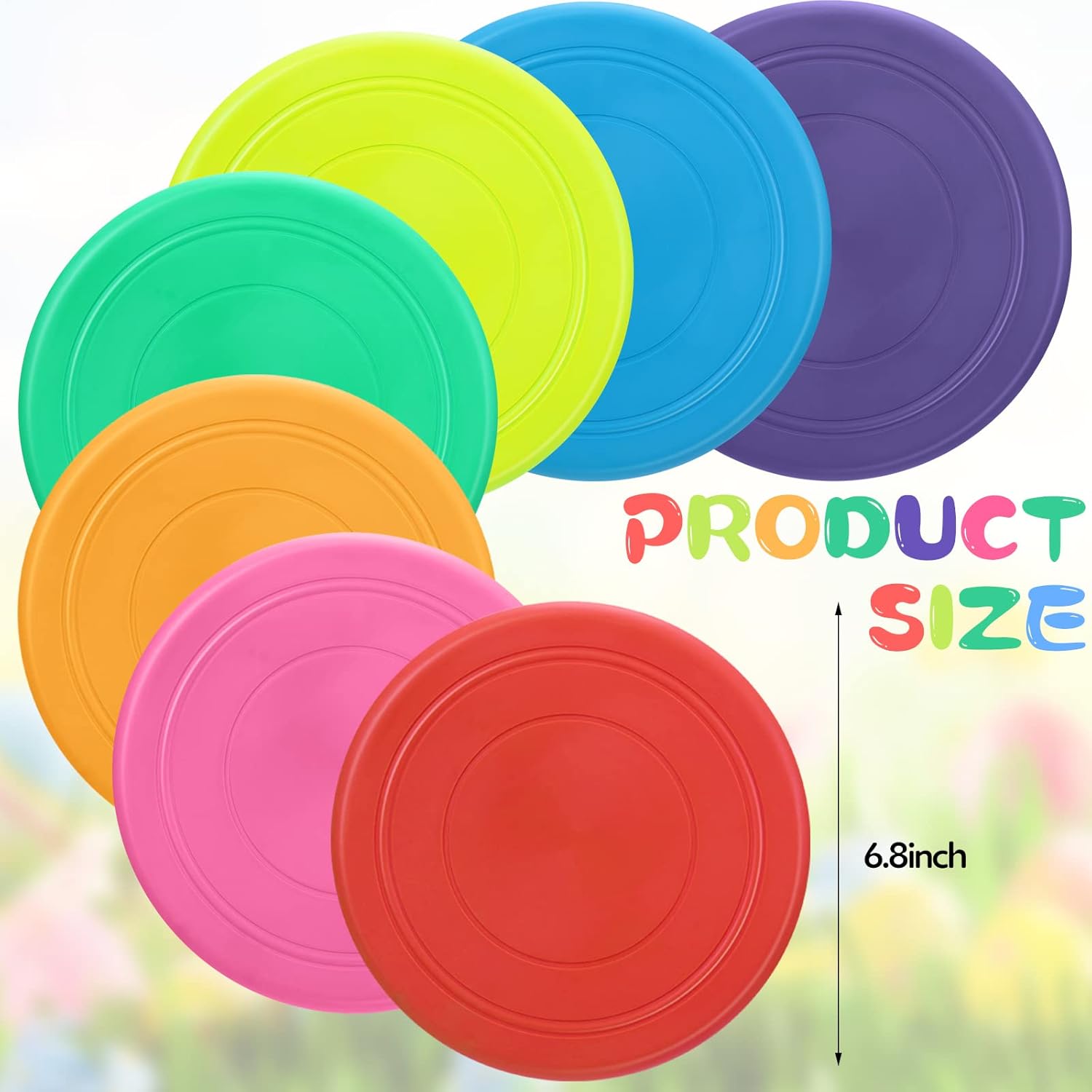 Flying Discs Bulk Flying Discs for Kids Soft Rubber Flyer Disk Outdoor for Children Adults Dogs Sports Party Favors, 7 Colors(28 Pcs)