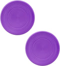 2-Piece Frisbee Toy Set for Small and Large Dogs - Lightweight Soft Rubber Can Float 7 inches in Water