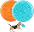 Durable Big Dog Toys - Flying Discs for Aggressive Chewers, Large, Medium & Small Dogs - Outdoor, Soft Rubber Gliding Discs