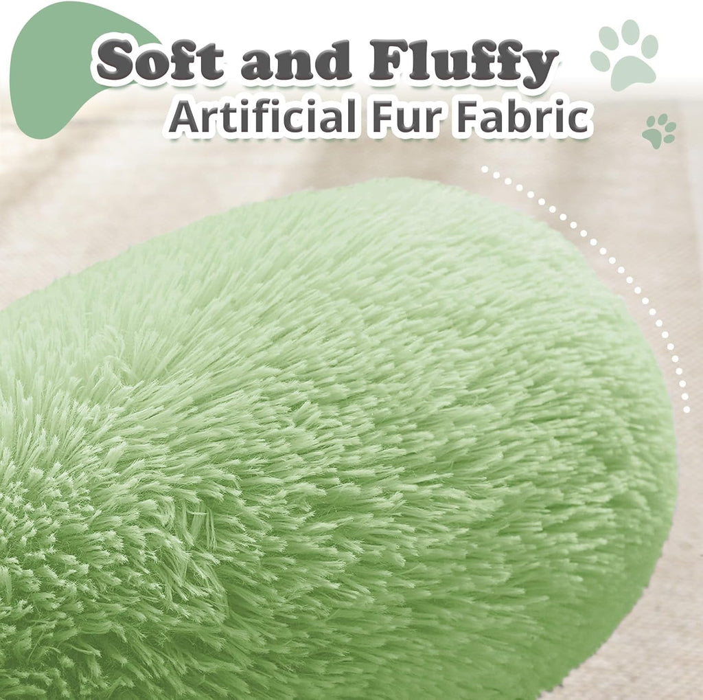 Dog & Cat Bed, Calming Anti-Anxiety Pet Bed for Small Dogs, Fluffy Donut Cushion for Small and Medium Pets (20")