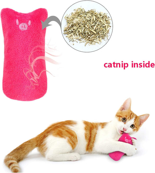 5Pcs Bite Resistant Catnip Toys for Cats,Catnip Filled Cartoon Mice Cat Teething Chew Toy (Multicolored)